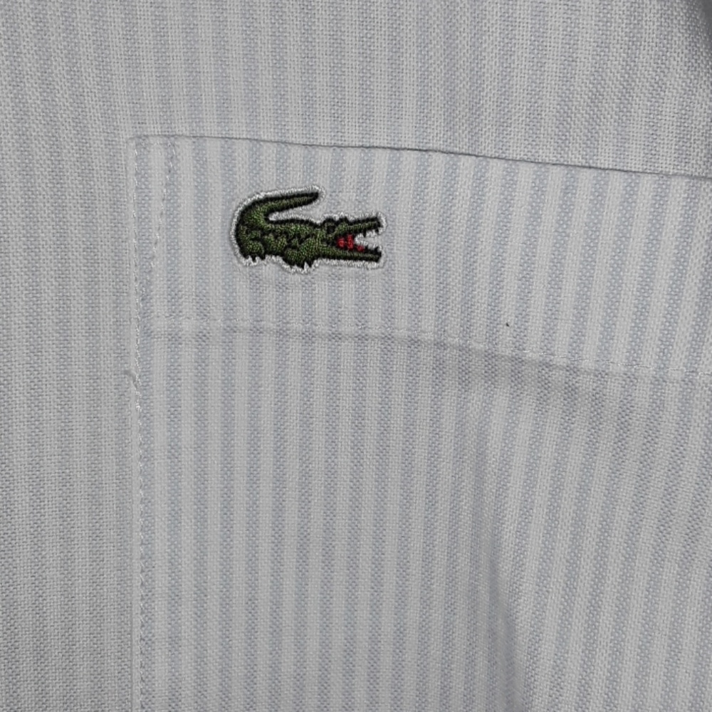 SOLD! Lacoste Regular Fit Button Down Men's Shirt EUC - Picture 5 of 8